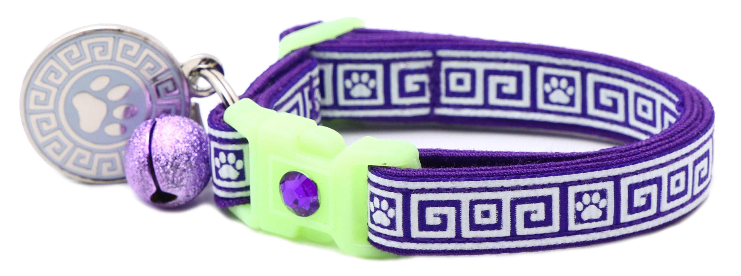 Greek Key Breakaway Cat Collar